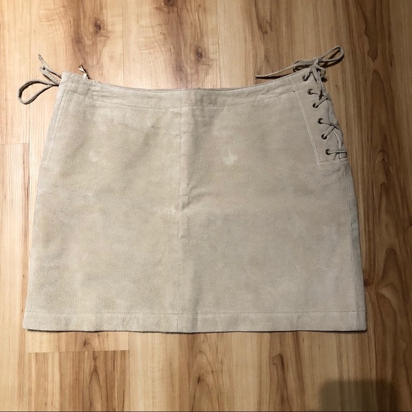 Dresses & Skirts - Vintage Tan Suede Skirt